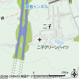 岡山県倉敷市二子1678周辺の地図