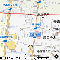 大阪府八尾市楽音寺1丁目67周辺の地図