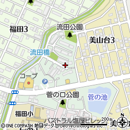 兵庫県神戸市垂水区東垂水町流田周辺の地図