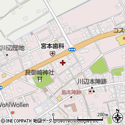 吉備信用金庫川辺支店周辺の地図