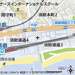 兵庫県神戸市須磨区須磨浦通周辺の地図