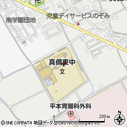 倉敷市立真備東中学校周辺の地図