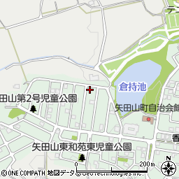 奈良県大和郡山市矢田山町89-14周辺の地図