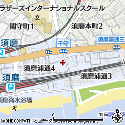コインパーク須磨浦通４丁目駐車場周辺の地図