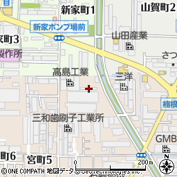 大阪府八尾市楠根町5丁目19周辺の地図