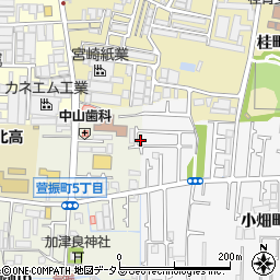 大阪府八尾市萱振町5丁目5周辺の地図