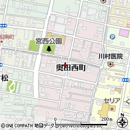 岡山県岡山市北区奥田西町周辺の地図