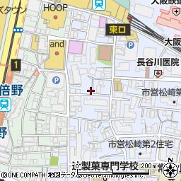 大阪府大阪市阿倍野区松崎町2丁目3-27周辺の地図