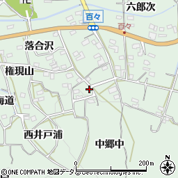 愛知県田原市六連町（中郷中）周辺の地図