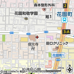 大阪市立介護老人保健施設おとしよりすこやかセンター南部花園館周辺の地図