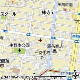 大阪府大阪市生野区林寺6丁目1周辺の地図