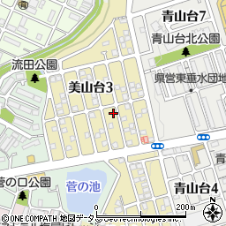 美山台中公園周辺の地図