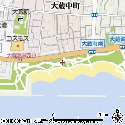大蔵海岸公園トイレ１周辺の地図
