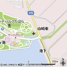 愛知県田原市野田町山崎東周辺の地図