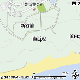 愛知県田原市六連町南浜辺周辺の地図