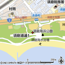 海浜公園トイレ周辺の地図