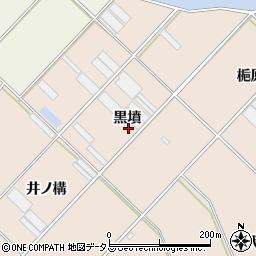 愛知県田原市福江町黒墳周辺の地図