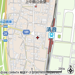 岡山県総社市清音上中島188-10周辺の地図