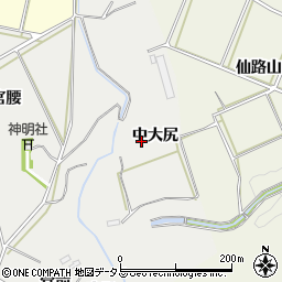 愛知県田原市南神戸町中大尻周辺の地図