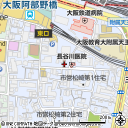 阿倍野松崎郵便局 ＡＴＭ周辺の地図