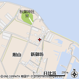 愛知県田原市福江町附山周辺の地図