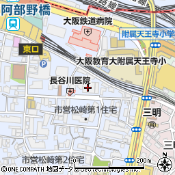 シティタワーグラン天王寺周辺の地図