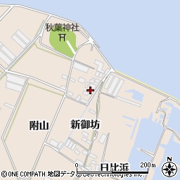 愛知県田原市福江町（附山）周辺の地図