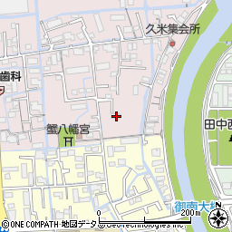 岡山県岡山市北区久米119周辺の地図