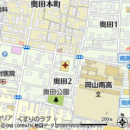 岡山県岡山市北区奥田2丁目周辺の地図