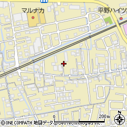 岡山県岡山市北区平野495-2周辺の地図