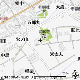 愛知県田原市伊川津町上地周辺の地図