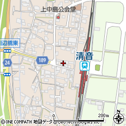 岡山県総社市清音上中島176周辺の地図