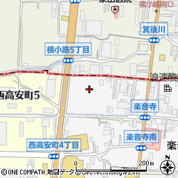 大阪府八尾市楽音寺1丁目28周辺の地図