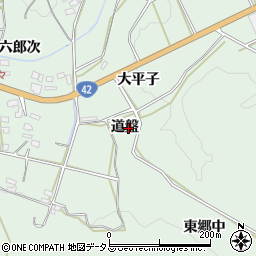 愛知県田原市六連町道盤周辺の地図