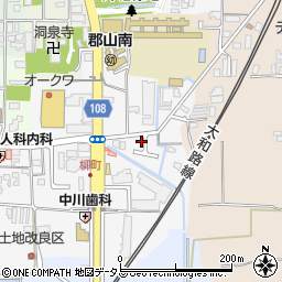 奈良県大和郡山市柳町77周辺の地図