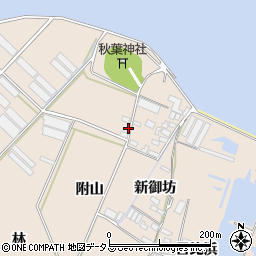 愛知県田原市福江町梔原周辺の地図