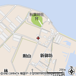 愛知県田原市福江町梔原110周辺の地図