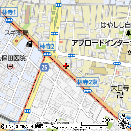 ガスト天王寺東店周辺の地図