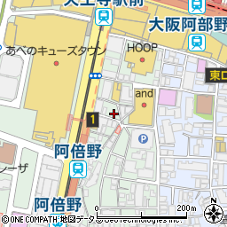 大阪府大阪市阿倍野区阿倍野筋2丁目1-18周辺の地図