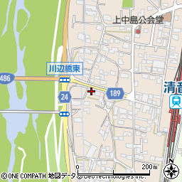 岡山県総社市清音上中島322周辺の地図
