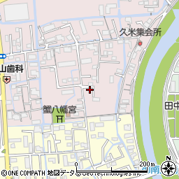 岡山県岡山市北区久米117周辺の地図