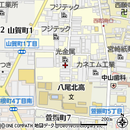 大阪府八尾市泉町1丁目124周辺の地図