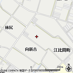愛知県田原市江比間町向新古周辺の地図