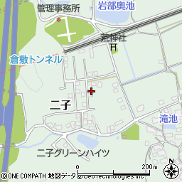 岡山県倉敷市二子1643周辺の地図