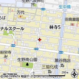生野林寺五郵便局周辺の地図