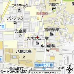 大阪府八尾市泉町1丁目107周辺の地図