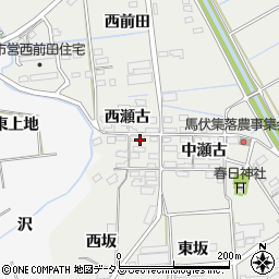 愛知県田原市馬伏町西瀬古周辺の地図