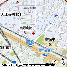 ヒノデ薬局　天王寺店周辺の地図