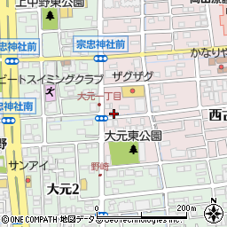 株式会社ザグザグ　西古松店周辺の地図