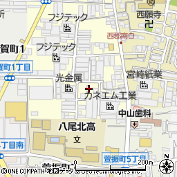 大阪府八尾市泉町1丁目114周辺の地図